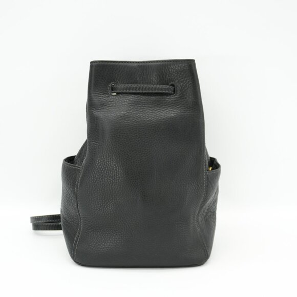 Coach Backpack Vintage Black Leather ITALY Bucket Bag 90s Sonoma Cinch Sling Pur - Picture 12 of 16